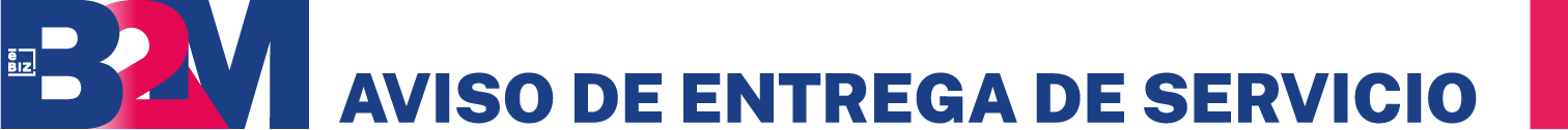 Aviso de entrega de servicio